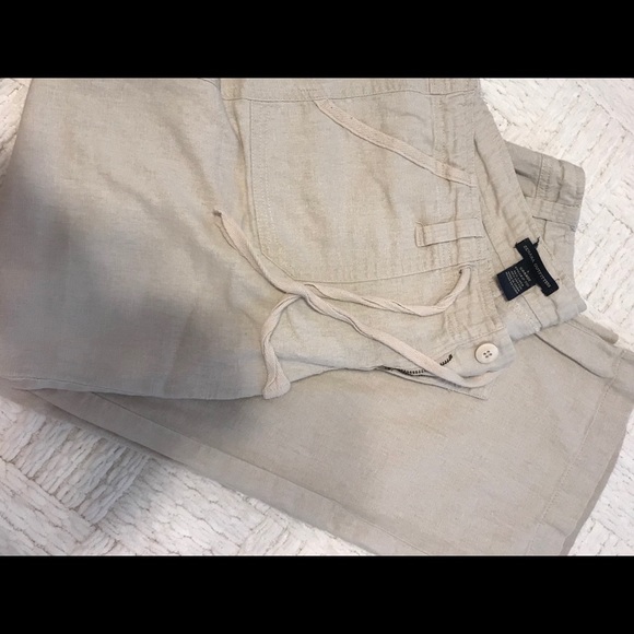 Linen Beige Beach Pants - Picture 3 of 5